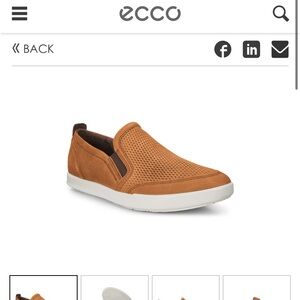 Ecco Collin 2.0 men’s perforated leather loafer Brown 12-12.5 46 EUC